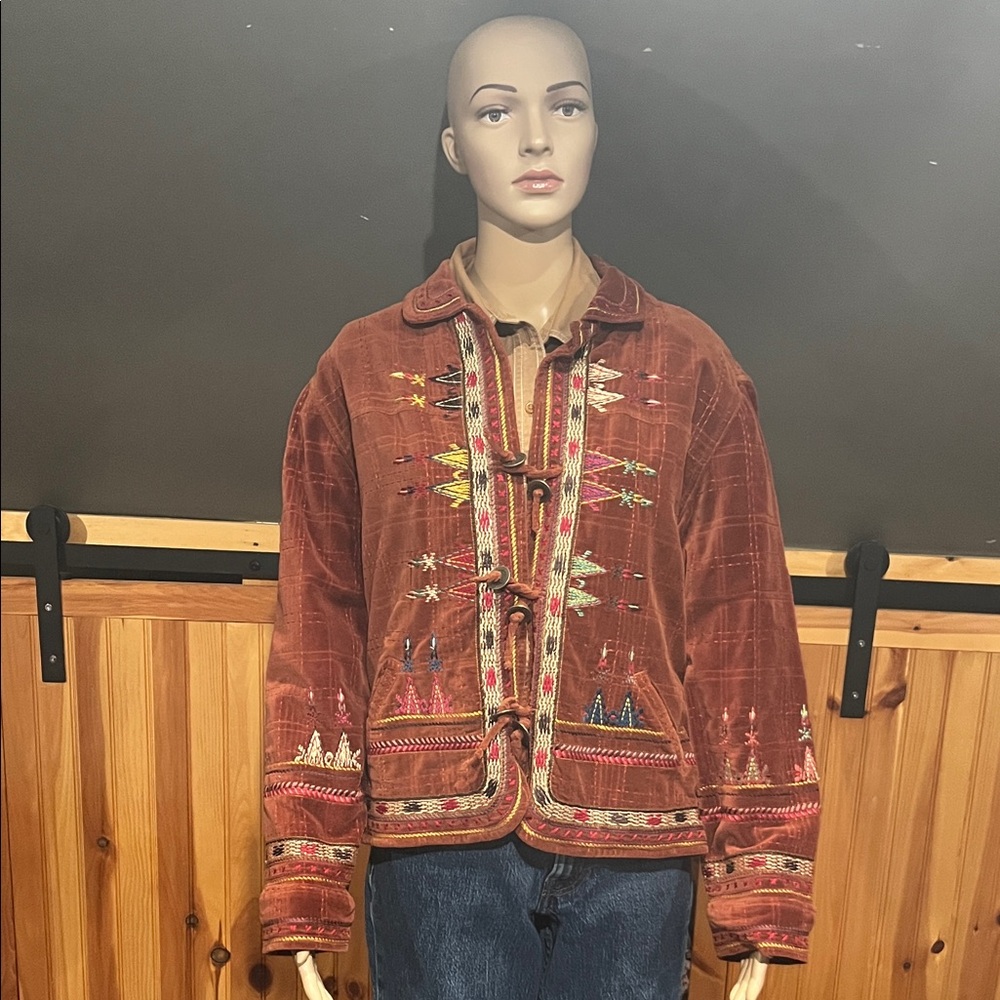 Chico's Multicolor Embroidered Jacket